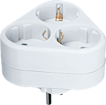 Разветвитель 3 гнезда с заземлением NAD-S-3E-WH треугольник Navigator