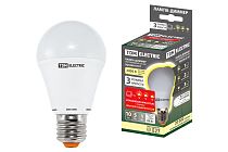 Лампа светодиодная А60 - 10 Вт-230 В -3000 К–E27 "Лампа-ДИММЕР"  TDM