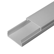 Кабель-канал серый RAL 7035 двойной замок в п/э 40х16 (56м/уп) Промрукав