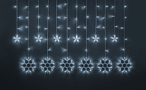 Гирлянда Navigator 95 121 NGF-D032-02 (бахрома звезды и снежинки CW 2.5*1м IP20)