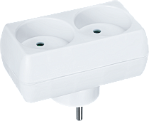 Разветвитель 2 гнезда без заземления NAD-L-2X-C-WH Navigator