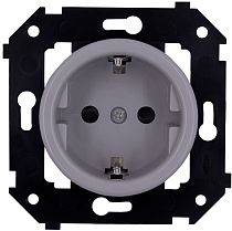 Розетка с З.К. (скрытый монтаж), Титан Bironi