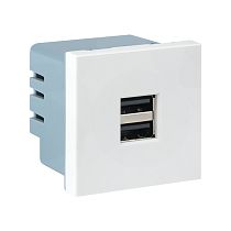 Розетка USB 2.1А, 2 гнезда, без индикатора EKF