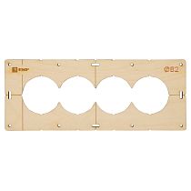 Шаблон для подрозетников c 4 отв. диам. 82 мм EKF Expert