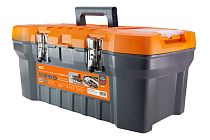 Ящик для инструментов ТЕХНИК-20, 51х26х22 см, метал. замки, лоток, два органайзера, «Рубин»  TDM
