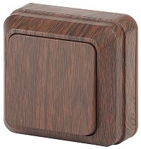 Выключатель Intro Quadro 2-101-10 одноклавишный 10А-250В IP20 ОУ венге
