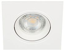 Светильник встраиваемый декоративный ЭРА KL92-1 WH MR16/GU5.3 белый, пластиковый