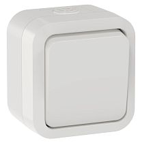 TORS Переключатель одноклавишный 10А IP55 TS301 белый IEK