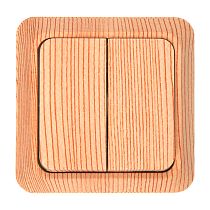 Выключатель 2-кл. открытой установки IP20 10А, сосна "Альфа" General