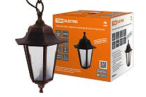 Светильник садово-парковый НСУ 06-60-001 шестигр., подвес, пластик, расс.пластик, медь  TDM