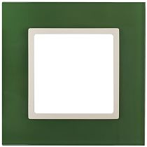 Рамка для выключателей и розеток одиночная ЭРА Elegance 14-5101-27 стекло зелёный