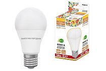 Лампа светодиодная НЛ-LED230-A65-18 Вт-230 В-4000 К-Е27, (65х128 мм), Народная TDM