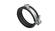 Хомут быстрой фиксации с изоляцией с гайкой М8 для труб d 1 1/4" DKC