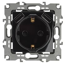 Розетка с USB ЭРА 12 12-4109-06 5В 3А чёрный со шторками