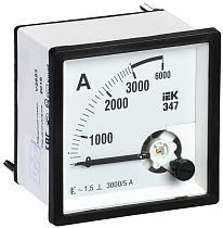 Амперметр Э47 96х96мм 3000/5А класс точности 1.5 IEK Амперметр Э47 96х96мм 3000/5А класс точности 1.5 IEK