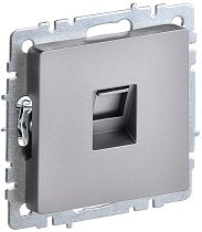 Розетка компьютерная RJ45 BRITE кат.6 РК11-БрС сталь IEK Розетка компьютерная RJ45 BRITE кат.6 РК11-БрС сталь IEK