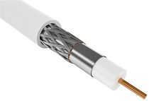Кабель коаксиальный RG6 75Ом FPE PVC медный белый GENERICA IEK Кабель коаксиальный RG6 75Ом FPE PVC медный белый GENERICA IEK