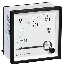 Вольтметр Э47 96х96мм 300В класс точности 1.5 IEK Вольтметр Э47 96х96мм 300В класс точности 1.5 IEK