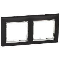 VALENA DIY Рамка 2-местная ноктюрн (серебряный штрих) VALENA DIY Рамка 2-местная ноктюрн (серебряный штрих)