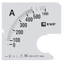 Шкала сменная для A721 500/5А-1,5 EKF PROxima Шкала сменная для A721 500/5А-1,5 EKF PROxima