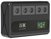 ITK ELECTRA LT5 ИБП Линейно-интерактивный 1кВА/0,6кВт однофазный с LCD дисплеем с АКБ 1х9AH 5 розеток Schuko IEK ITK ELECTRA LT5 ИБП Линейно-интерактивный 1кВА/0,6кВт однофазный с LCD дисплеем с АКБ 1х9AH 5 розеток Schuko IEK