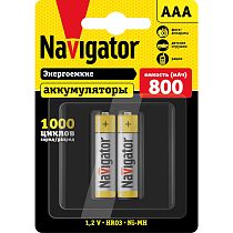 Аккумулятор Navigator NHR-800-HR03-BP2 (блистер 2шт) Аккумулятор Navigator NHR-800-HR03-BP2 (блистер 2шт)