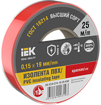 Изолента 0,15х19мм красная 25м IEK Изолента 0,15х19мм красная 25м IEK