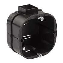 Коробка монтажная со стыками IP20 ЭРА 60х60х43мм, усиленная для твердых стен, саморезы (чёрный) Коробка монтажная со стыками IP20 ЭРА 60х60х43мм, усиленная для твердых стен, саморезы (чёрный)