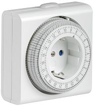 Розетка-таймер механический РТМ-3 15мин 24ч 96on/off 16А IP20 IEK Розетка-таймер механический РТМ-3 15мин 24ч 96on/off 16А IP20 IEK