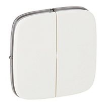Панель лицевая для двухклавишного выключателя белый Valena ALLURE Legrand Панель лицевая для двухклавишного выключателя белый Valena ALLURE Legrand