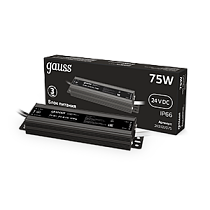 Блок питания Gauss 75W 24V IP66 1/50 Блок питания Gauss 75W 24V IP66 1/50