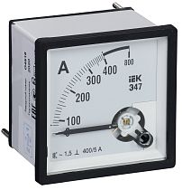 Амперметр Э47 96х96мм 400/5А класс точности1.5 IEK Амперметр Э47 96х96мм 400/5А класс точности1.5 IEK
