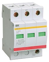 Ограничитель перенапряжения трехполюсный ОПС1-C IEK Ограничитель перенапряжения трехполюсный ОПС1-C IEK