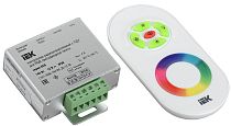 Контроллер с ПДУ радио RGB 3 канала 12В 4А 144Вт белый IEK Контроллер с ПДУ радио RGB 3 канала 12В 4А 144Вт белый IEK