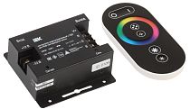 Контроллер с ПДУ радио RGB 3 канала PRO 5050 12В 6А 216Вт черный IEK Контроллер с ПДУ радио RGB 3 канала PRO 5050 12В 6А 216Вт черный IEK
