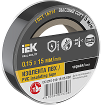 Изолента 0,15х15мм черная 5м IEK Изолента 0,15х15мм черная 5м IEK