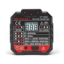 Тестер розеток и УЗО KT 106D "PROLINE" КВТ Тестер розеток и УЗО KT 106D "PROLINE" КВТ